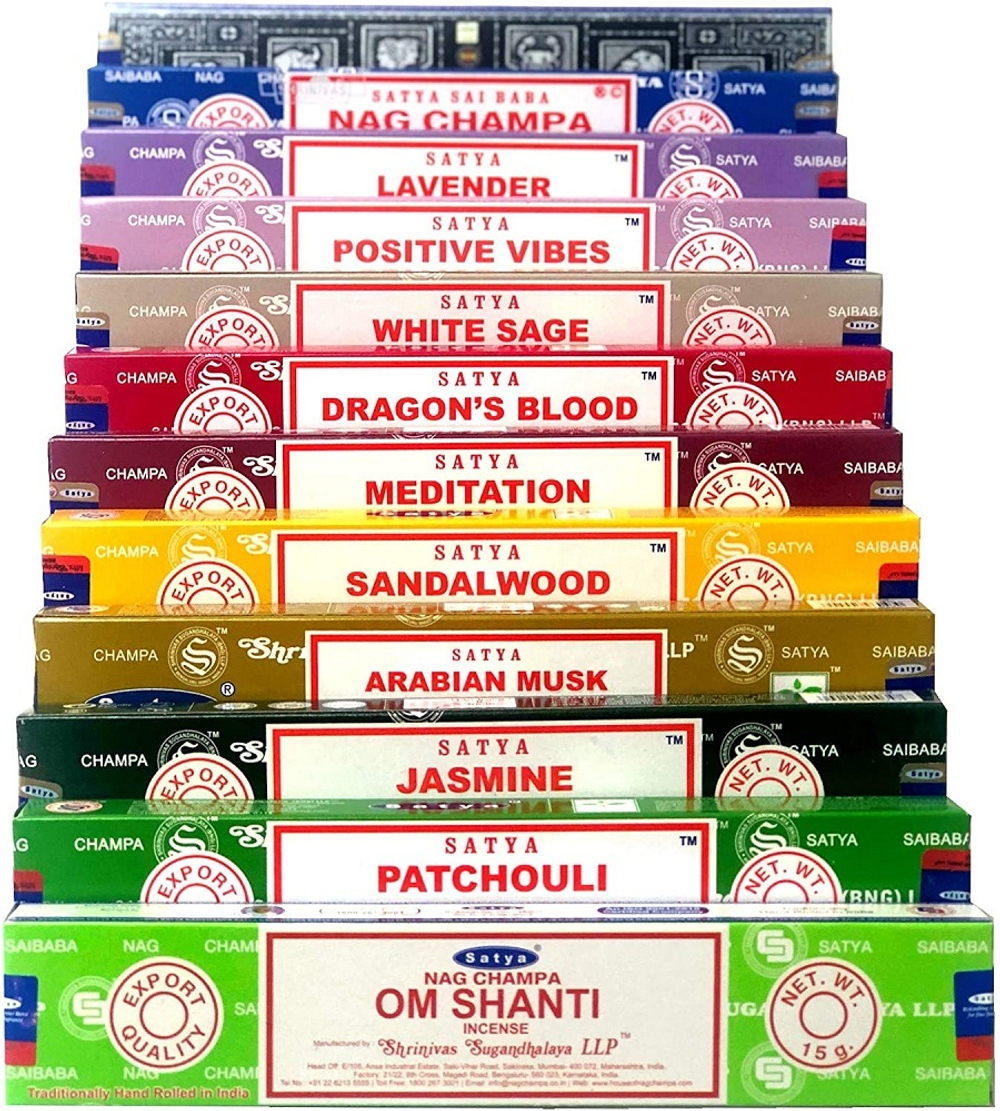 Satya Nag Champa Incense Om Благовоние-масала Ом 15 г