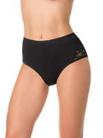 Высокие трусики с кружевными вставками на передней части (Размер: 4X) (Цвет: грязно-розовый)