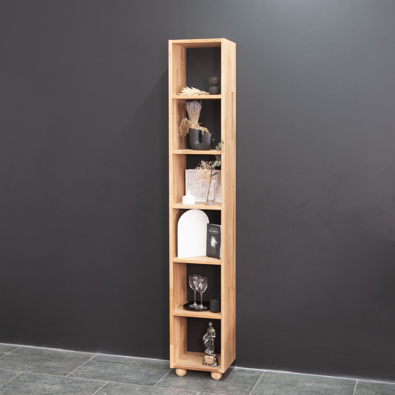 Стеллаж, 36х30х215, Эдгар, 6 полок, деревянный, для игрушек и книг, напольный, из дуба, Dipriz