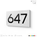 Номер на дверь 647, табличка на дверь для офиса, квартиры, кабинета, аудитории, склада, белая 120х70 мм, Айдентика Технолоджи
