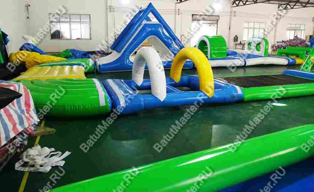 Надувной аквапарк «Веселый поворот» 24×9×4 м