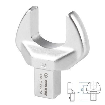 Цена на KING TONY (34501230M) Насадка рожковая серии "FIT", 30 мм, 14х18 мм