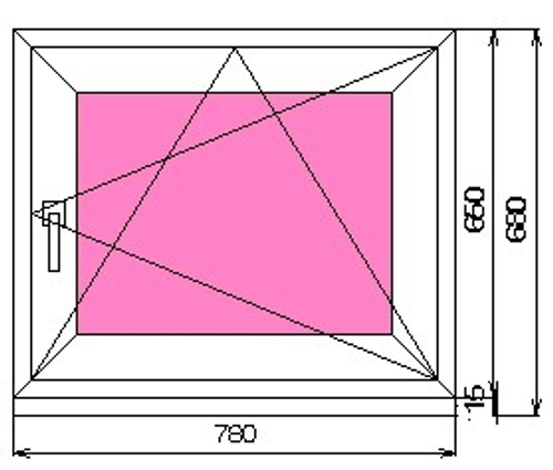 Пластиковое окно 650 х 780 ТермА Эко