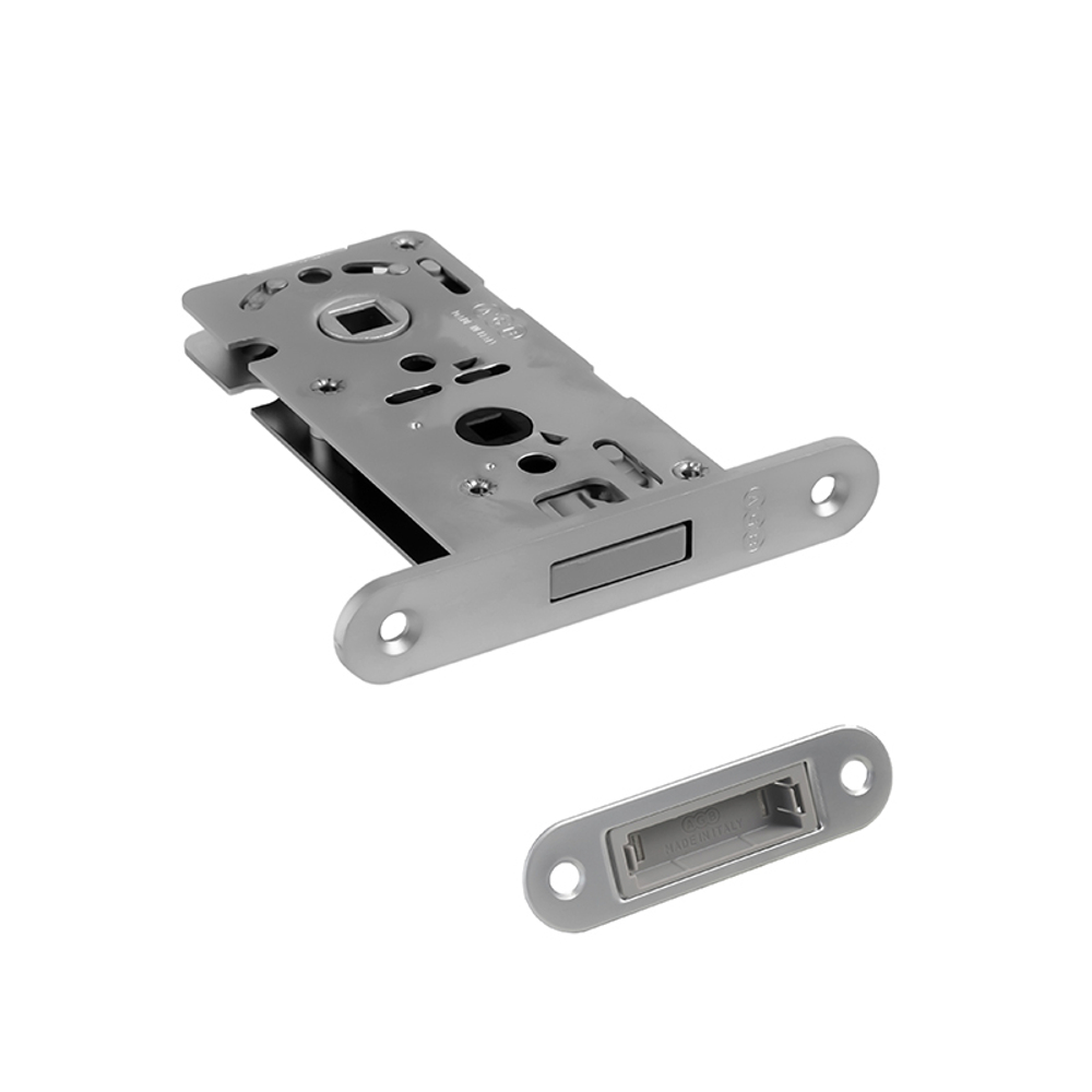 Замок с ответной планкой под фиксатор AGB VITRA WC, цвет хром матовый