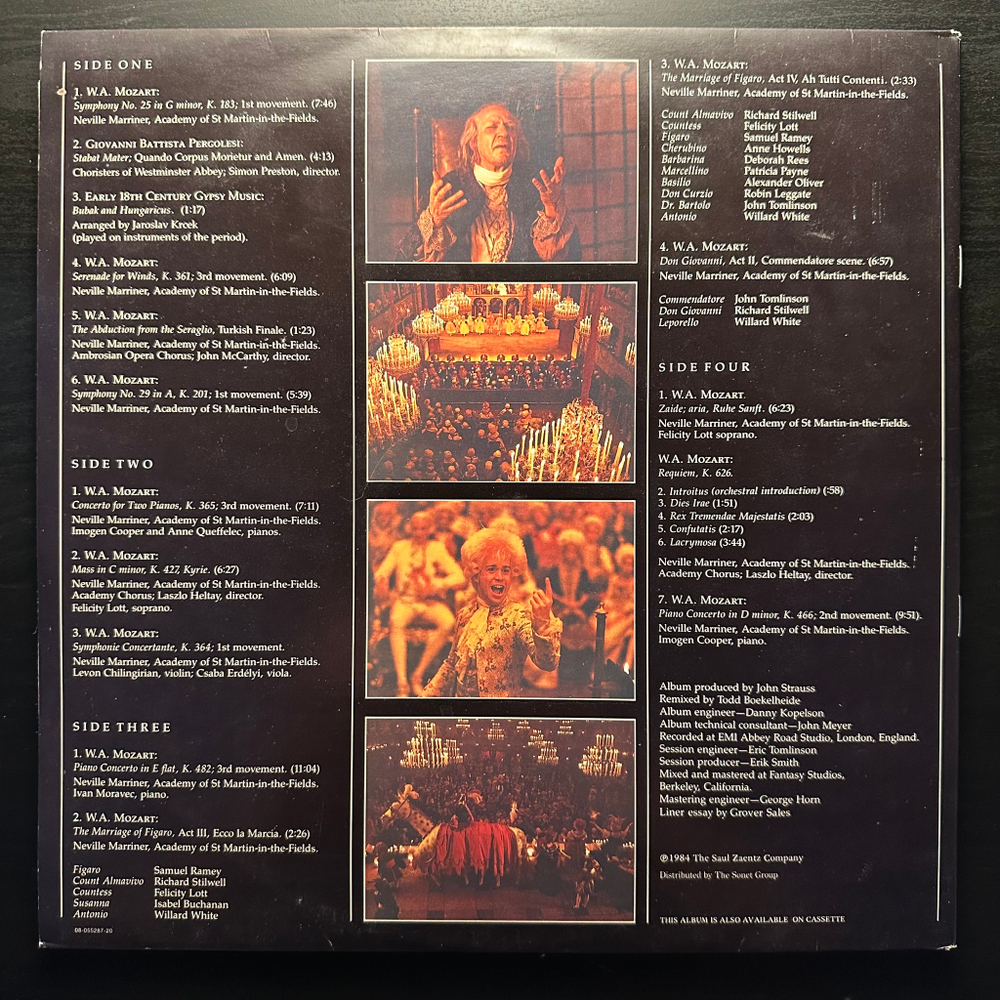 Amadeus (Original Soundtrack Recording) 2LP (Скандинавия 1987г.)