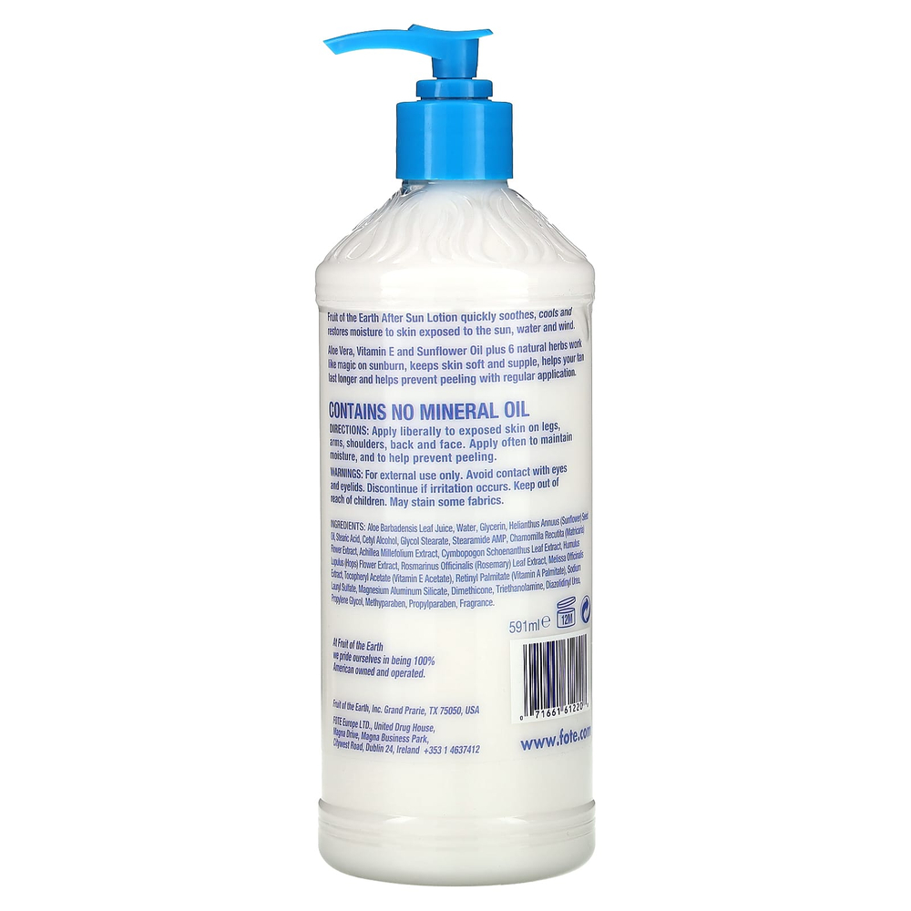 Fruit of the Earth, лосьон после загара с алоэ вера, 591 мл (20 жидк. унций)