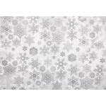 Бумага упаковочная 50х70 см «Метель» (1 лист), Серебро