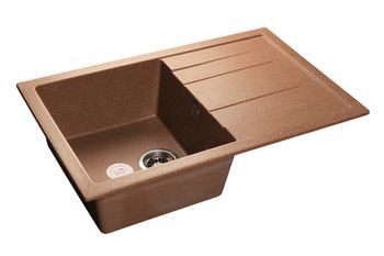 GRANFEST Мойка мрамор QUADRO GF-Q--780L  чаша с крылом 780*500 мм  терракот арт.GF-