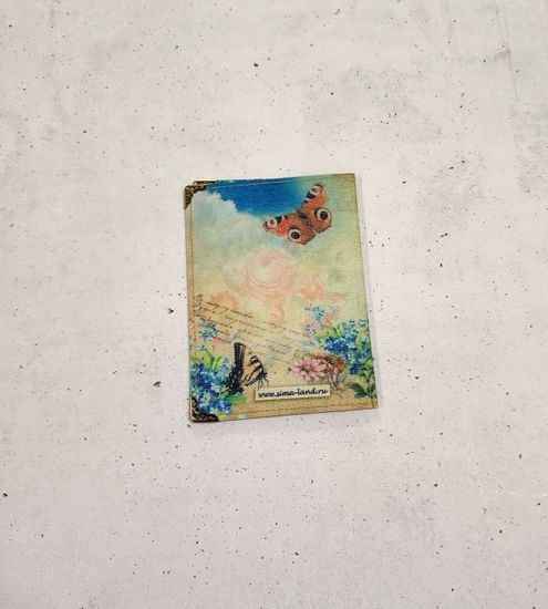 Обложка для паспорта "Чеширская кошка" с металическими углами