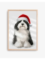 Новогодний декор постер 50х70 см на стену