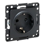 Розетка 1-м СП Стокгольм 16А с заземл. защ. шторки винтов. клеммы механизм черн. PROxima EKF EZR16-028-20