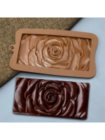 Силиконовая форма для шоколада "Плитка роза"