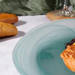 Салатник 800 мл 28*21 см h4,4 см овальный Green Sky матовое стекло P.L. Proff Cuisine [6]