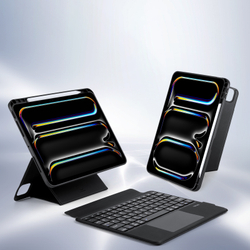 Чехол подставка с клавиатурой (RUS) от Dux Ducis для планшета iPad Pro 11 (2024-), серия DK Series Keyboard, русская клавиатура с подсветкой