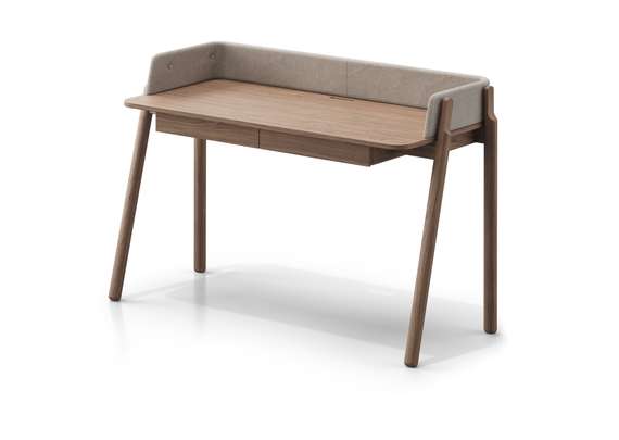 Стол письменный Basic 140*60 см (натуральный дуб, молочный рогожка)