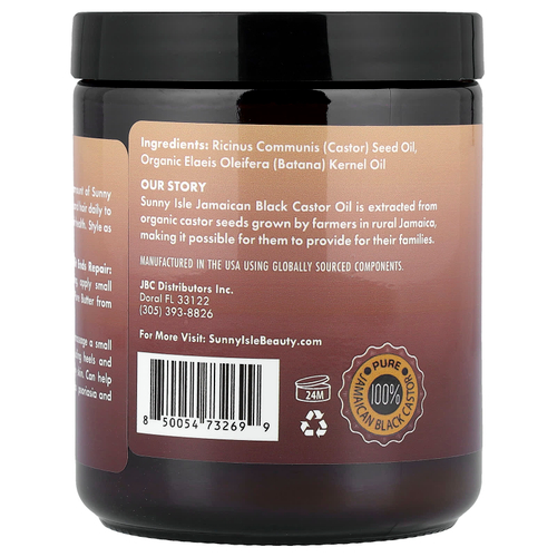 Sunny Isle, чистое масло батана, против истончения волос, 236,58 мл (8 жидк. унций)