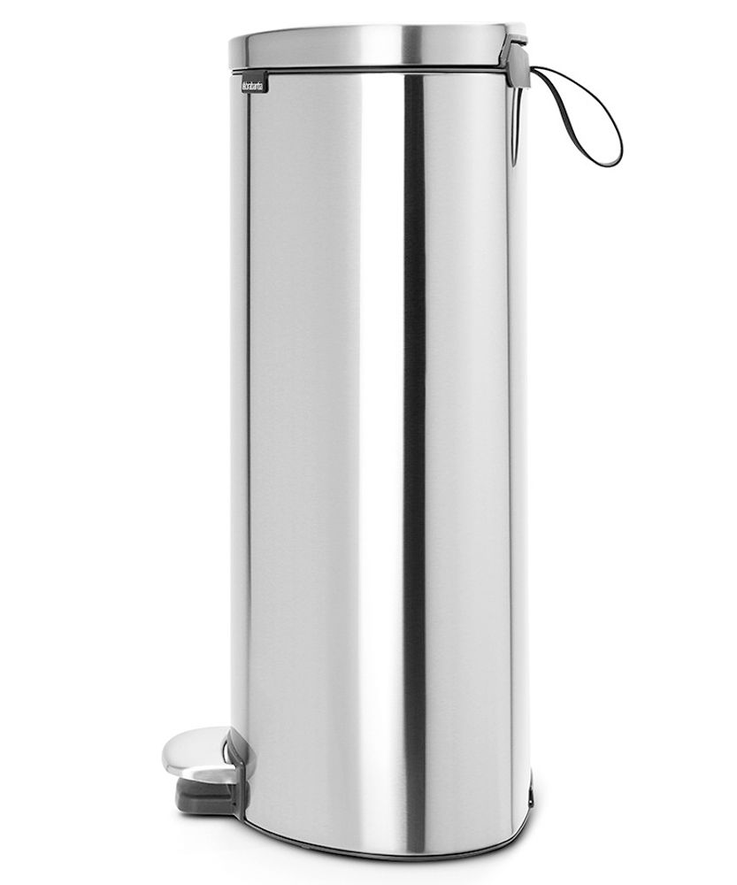 Brabantia FlatBack+ Ведро для мусора с педалью, с защитой от отпечатков пальцев, 30л