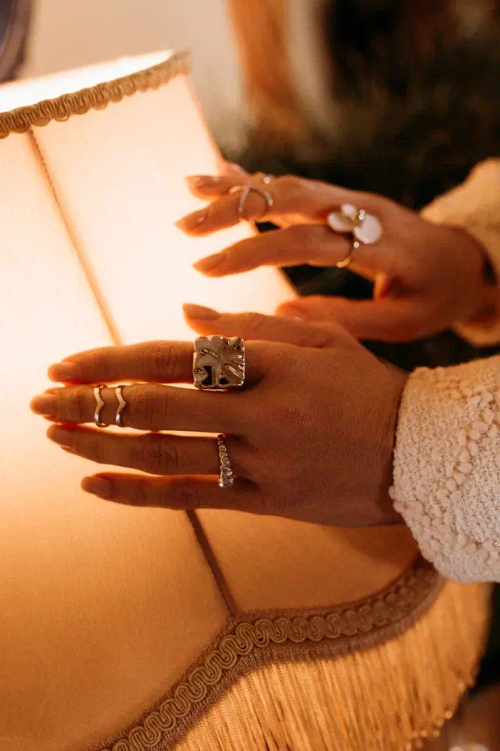 Кольцо "Мятое" массивное