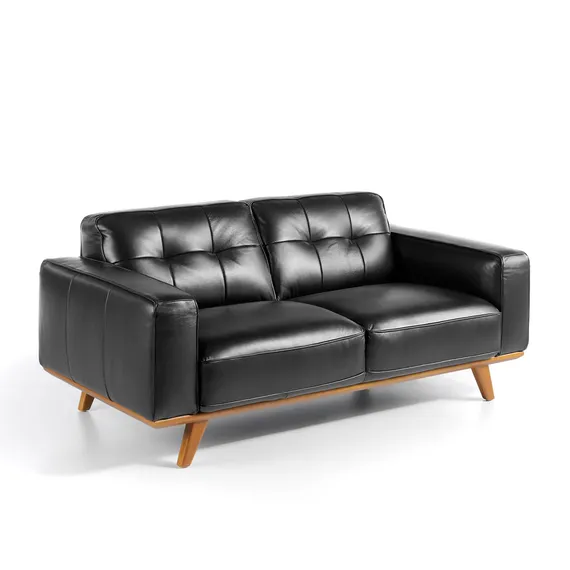 Двухместный диван Angel Cerda 5606-2P, черная кожа