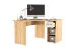 Лайт-1 Стол компьютерный 1200 угловой (дуб сонома/белый)