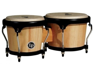 Latin Percussion LP A601-AW Aspire Wood Bongos Natural Black 6 3/4" - 8" бонго