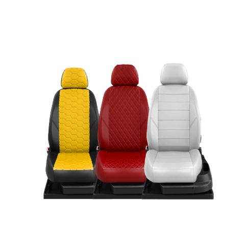 Авточехлы для Renault Duster 2 с 2021-н.в. джип Рестайлинг 2. Задняя спинка 40 на 60, сиденье единое, 5+2-подголовников (задние 2 прямых + 3 Г-образных), (с AIR-Bag перед сиденья)