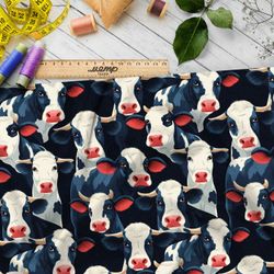 Ткань премиум флис стадо коров