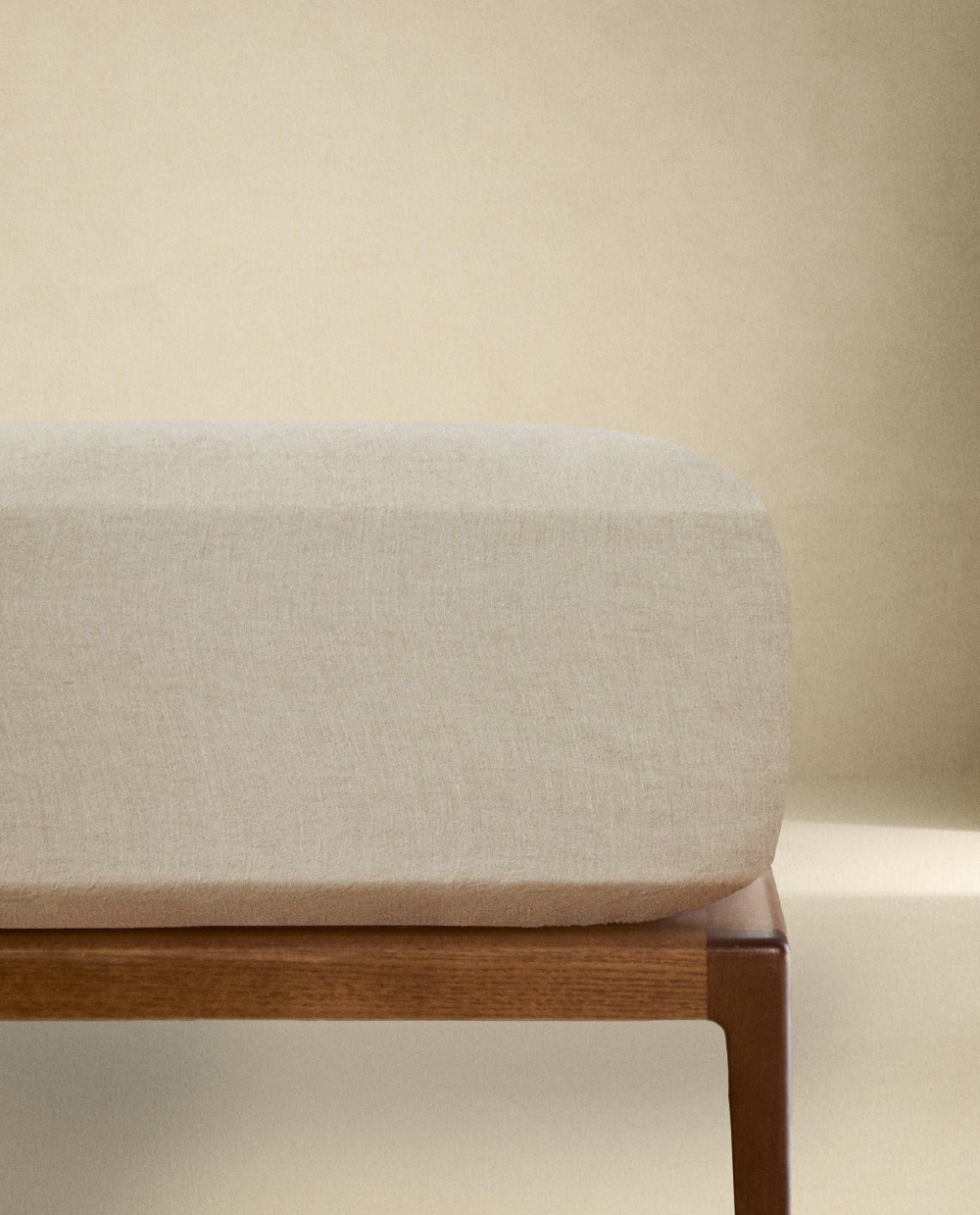 Zara Home - Простыня из постиранного льна, высота 30 см (160 г / м2), светло-бежевый, 180х200х30 см