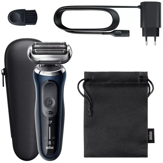 Электробритва Braun 71-B1000s/71-S1000s, синий/черный