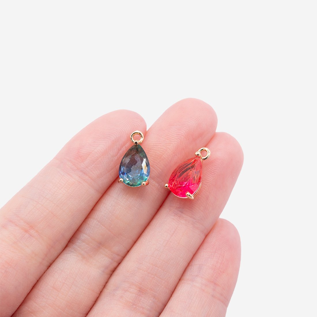 Подвеска фантомная, оттенок "Розовые мечты", 13*7мм, кристалл, позолота