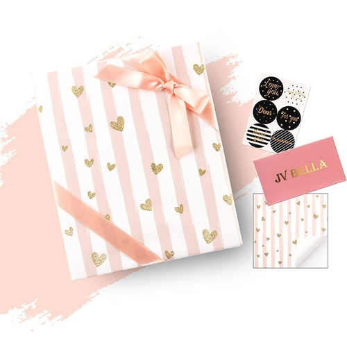 Упаковочная бумага "Розовые Сердечки", 50*70см