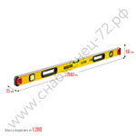 STAYER PRO STABIL, 2000 мм, усиленный профиль, уровень с поворотным глазком, Professional (3471-200)