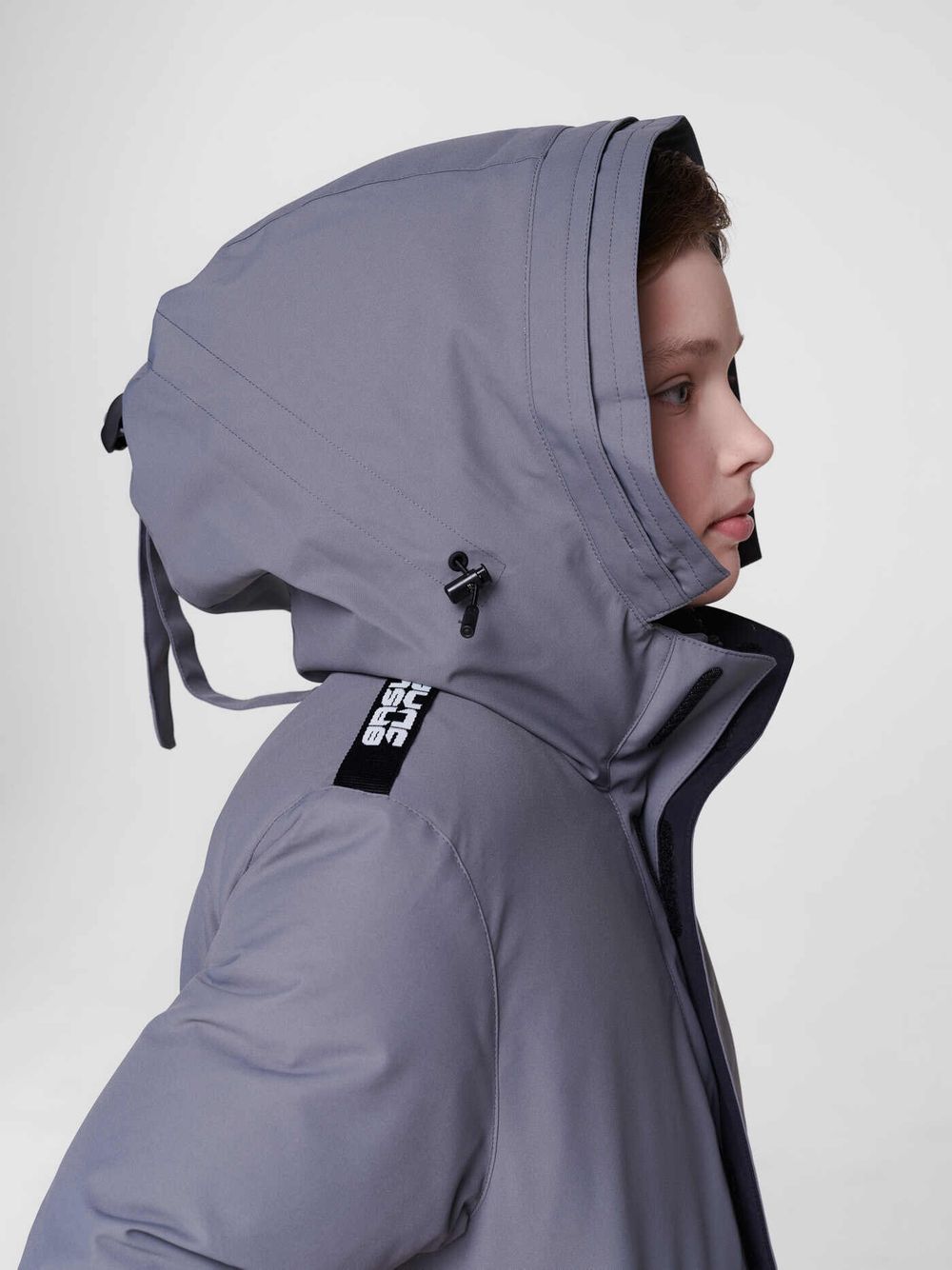 Куртка для мальчика пуховая BASK juno ROYCE серый