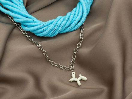 Подвеска Пудель 18,5мм, матовый айвори