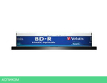 BD-R диск Verbatim 25Gb 6x Cake Box Printable Light Scribe 10шт (43804)