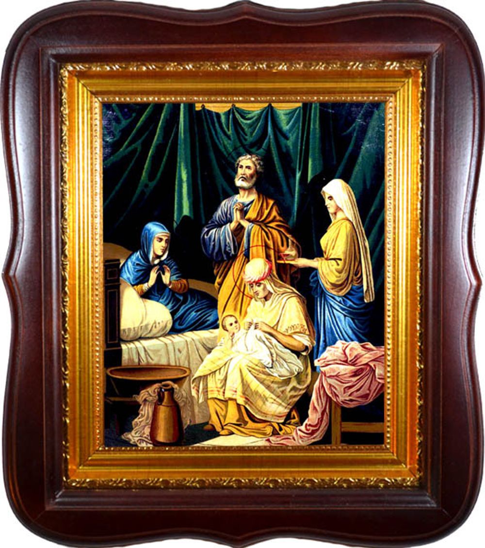 В киоте. Рождество Пресвятой Богородицы. Икона на холсте.