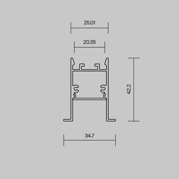 Алюминиевый профиль встраиваемый скрытого монтажа Maytoni Led Strip ALM-3542-B-2M 632015