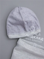 Детская шапка с ушками и снуд осенняя