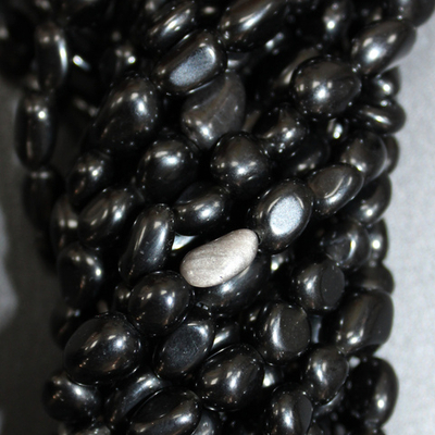 Обсидиан шелк галтовка бусины 6-9мм