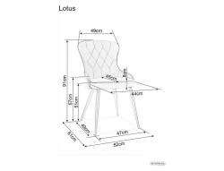 Стул SIGNAL LOTUS Velvet Bluvel 28 бежевый/черный