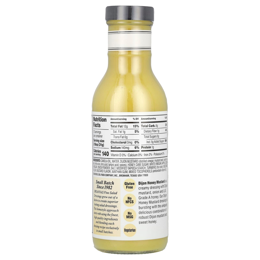 Briannas, Home Style, дижонская горчица с медом, 355 мл (12 жидких унций)