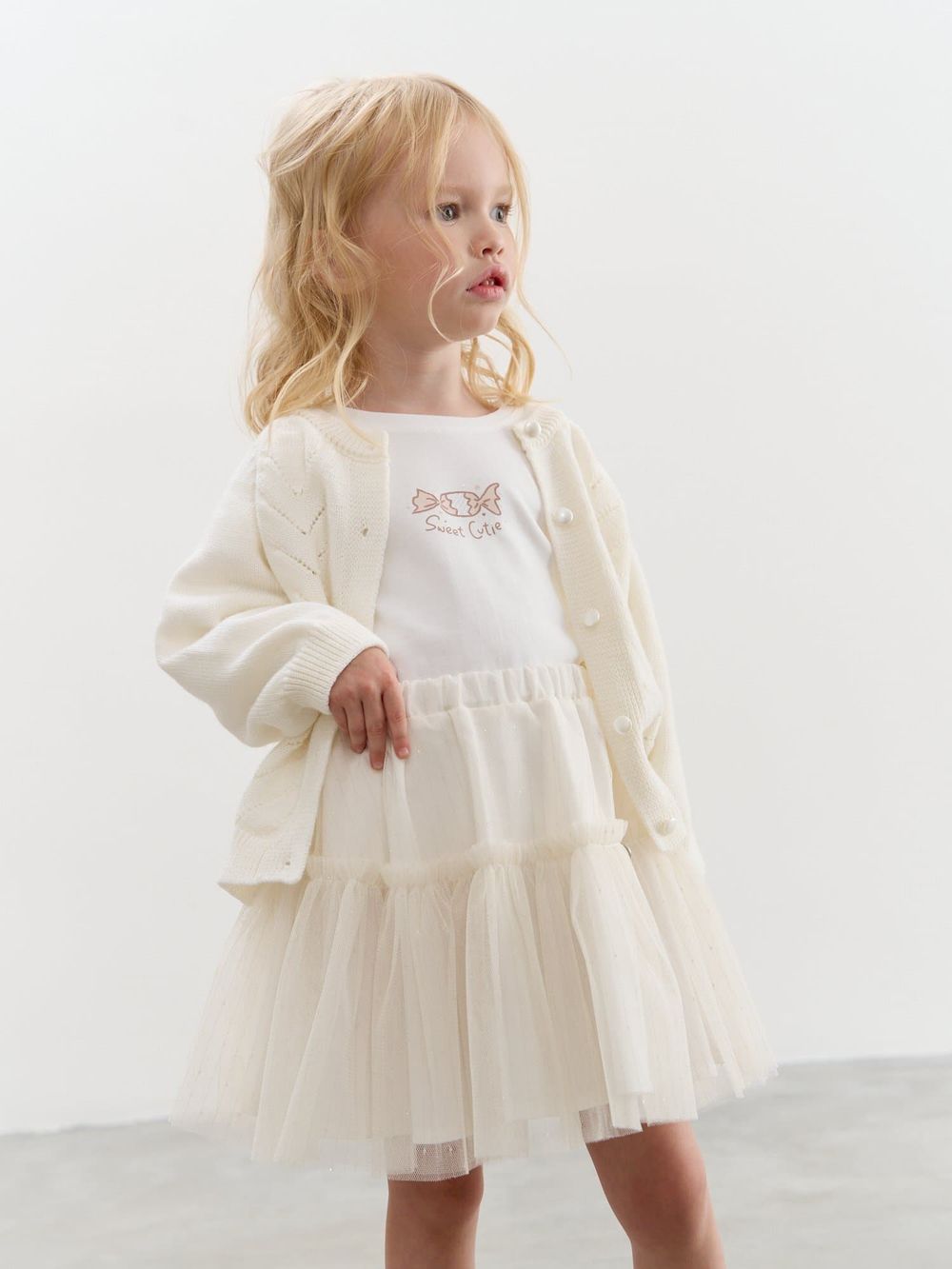 Кардиган "Снежинка" из смесовой шерсти 0+