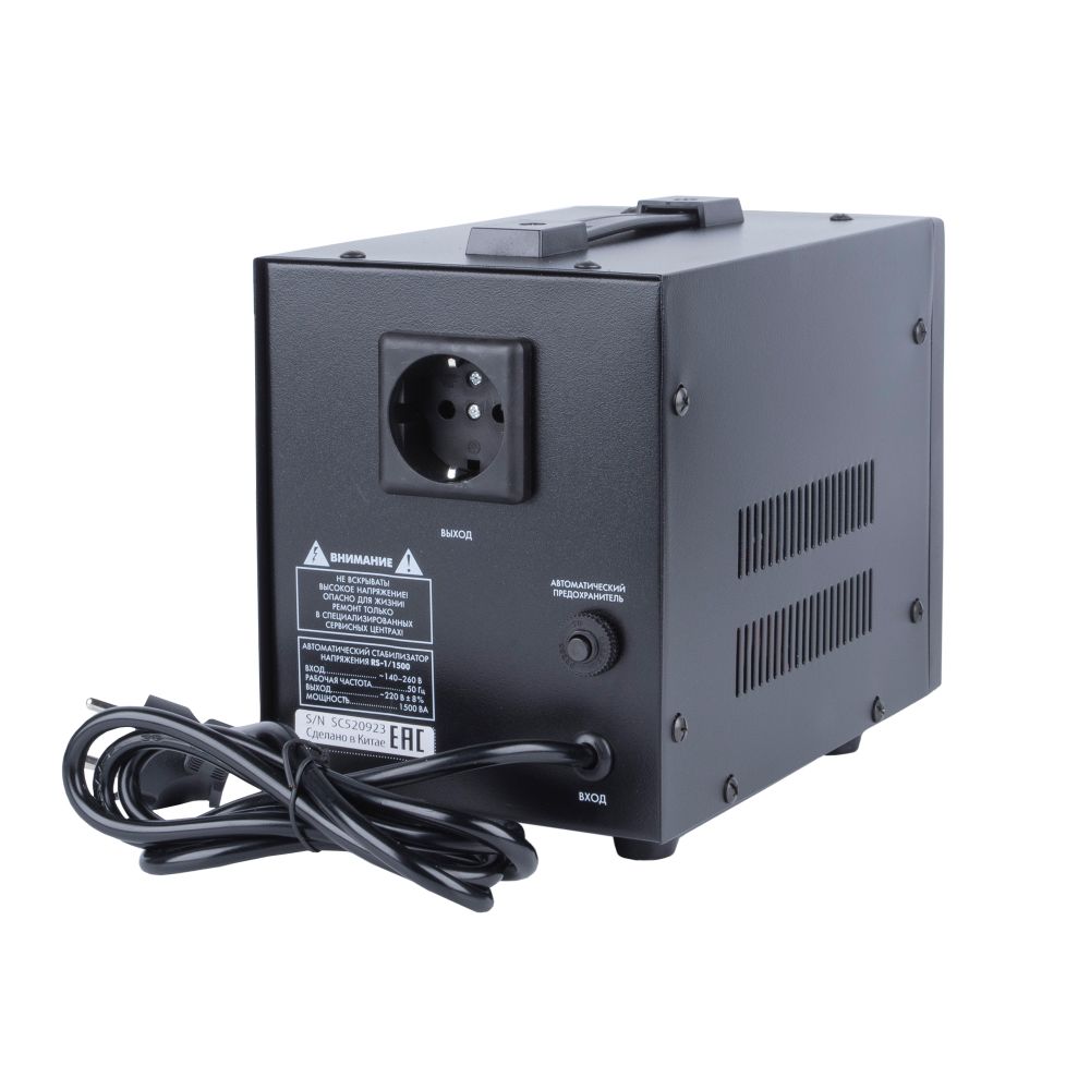 RS-1-1500 Стабилизатор Uniel релейный однофазный. 1.5 кВА.