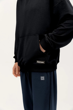 Худи KUL'TURA OverSize "Basic" Черный Флис