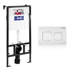 Инсталляция BETTOSERB SAVA FIX SLIM, клавиша смыва SMART, белый глянец, SET40006470
