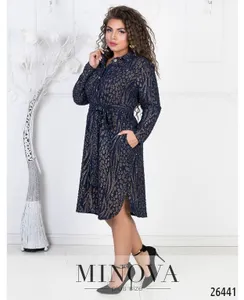 Платье 329-1-синий Minova