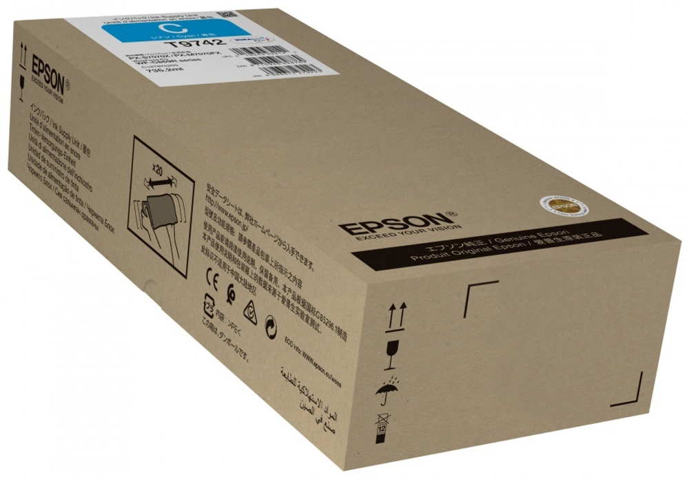 Картриджи Epson T9742 (C13T97420N) голубой (cyan)