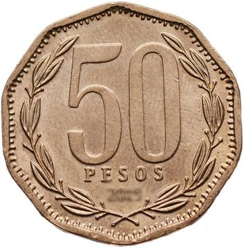 50 песо 1981-2024 Чили