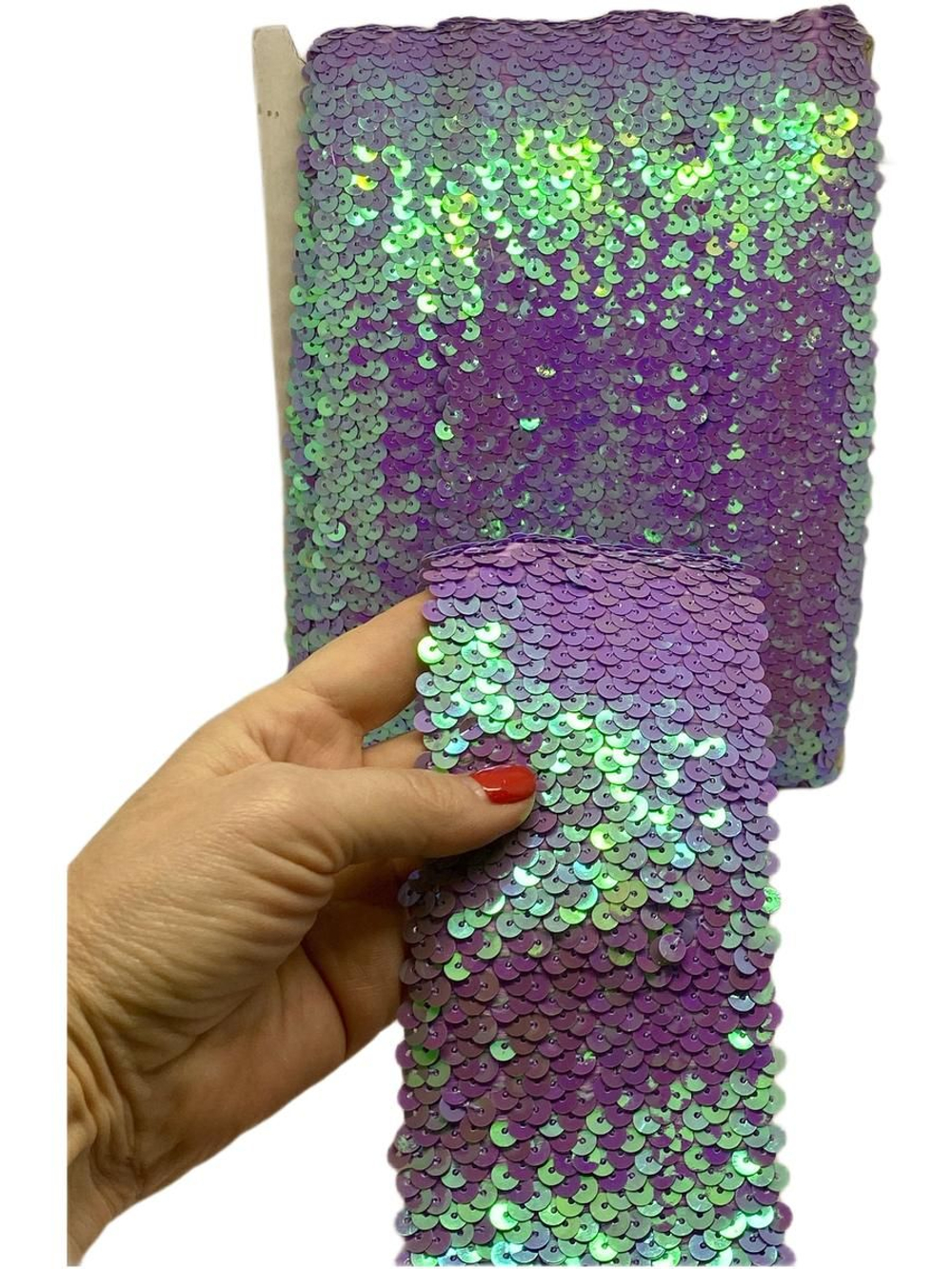 Тесьма эластичная пайтки ш-7см сиреневый 1м