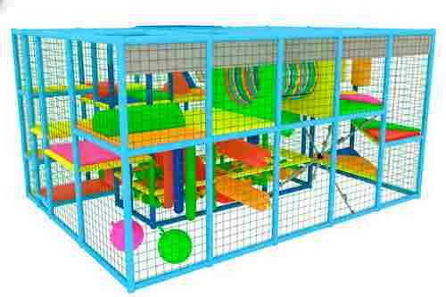 Детский уличный игровой лабиринт с крышей «Теремок» 6,15×3,69×3,3 м